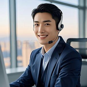 职场上商务男性客服人员